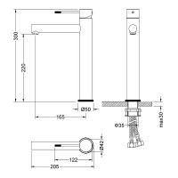 Смеситель Timo Saona 2311/03F для раковины, черный