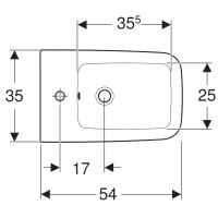 Биде Geberit iCon 231910000 Square подвесное, цвет белый