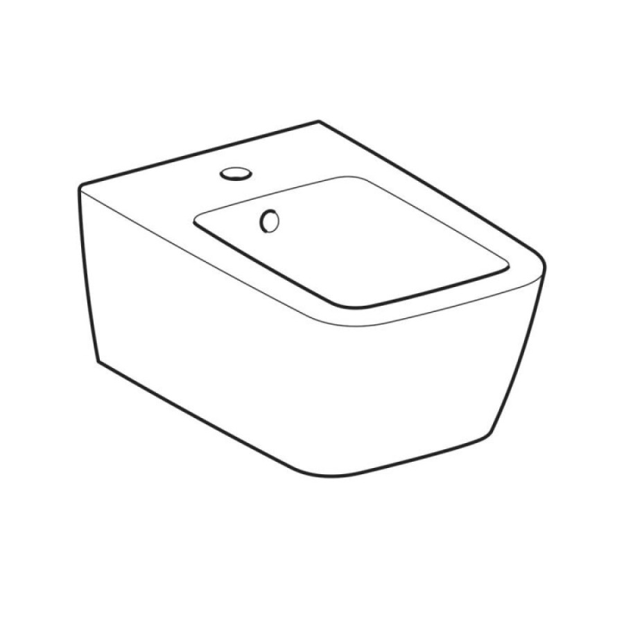Биде Geberit iCon 231910000 Square подвесное, цвет белый
