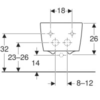 Биде Geberit iCon 231910000 Square подвесное, цвет белый