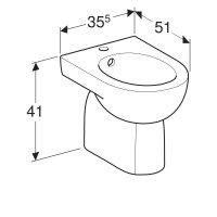 Биде Geberit Renova 233010000 напольное, цвет белый