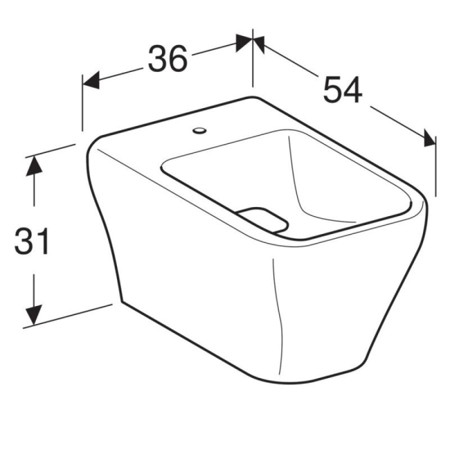 Биде Geberit myDay 235450600 подвесное, цвет белый