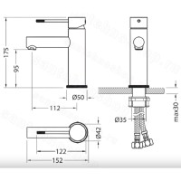 Смеситель для раковины Timo Saona 2361/13F, цвет матовый никель