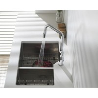 Смеситель Timo Saona 2386/00FL, для кухонной мойки, с выдвижным изливом, хром