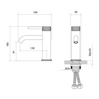 Смеситель для раковины Timo Saona 2461/20F, цвет золото шлифованное