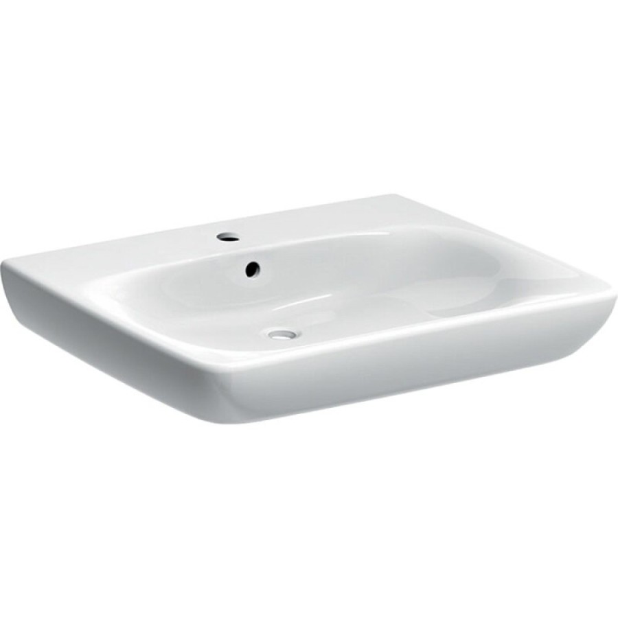 Раковина Geberit Renova Comfort 258565000, 65 см, фарфор, белая