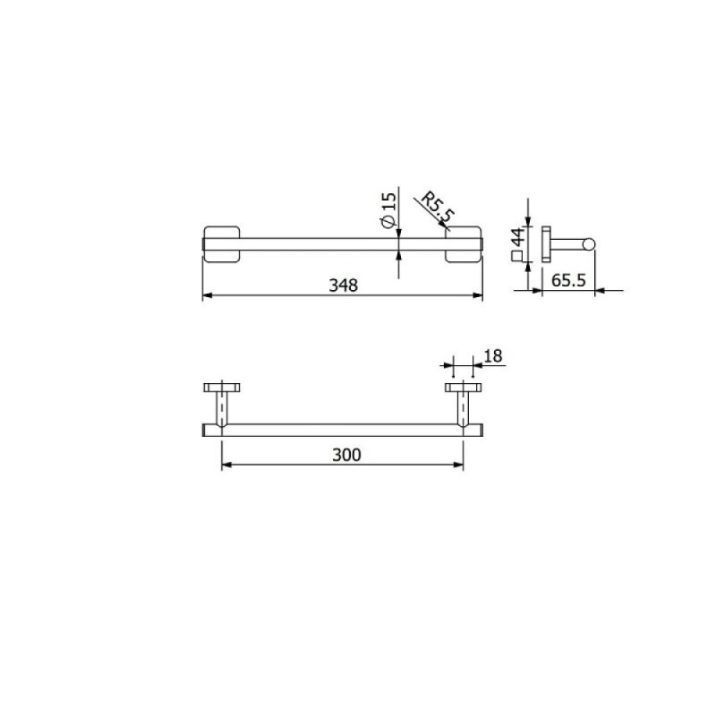 Полотенцедержатель Iddis Vela S 2596205, 30 см, хром