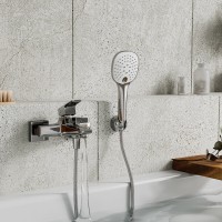 Смеситель WasserKRAFT Salm 2701, для ванны и душа, с душевым гарнитуром, хром