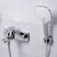 Смеситель WasserKRAFT Salm 2701, для ванны и душа, с душевым гарнитуром, хром