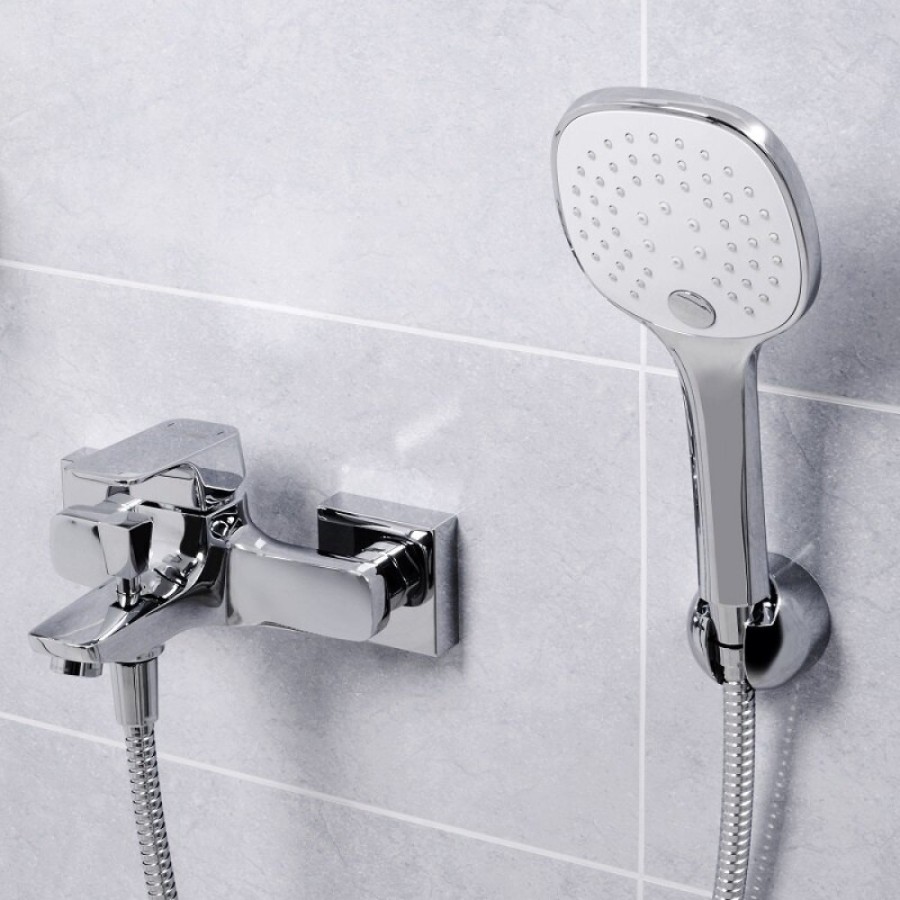 Смеситель WasserKRAFT Salm 2701, для ванны и душа, с душевым гарнитуром, хром