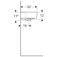 Раковина Geberit Renova Nr. 1 272145000, 45 см, керамика, белая