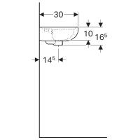 Раковина Geberit Renova 273040000, 40 см, фарфор, белая