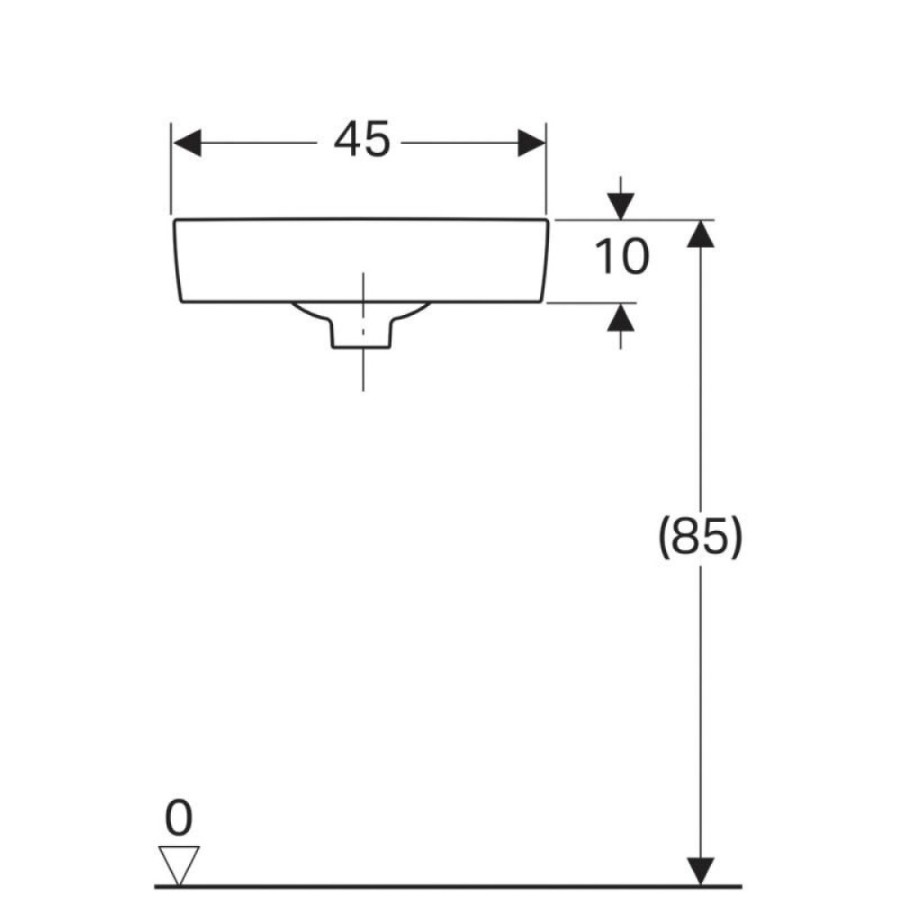 Раковина Geberit Renova Compact 276132000, 45 см, керамика, белая