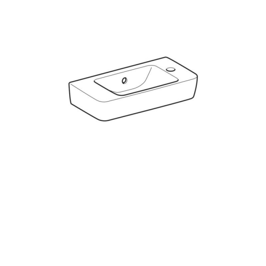 Раковина Geberit Renova Compact 276150000, 50 см, керамика, белая
