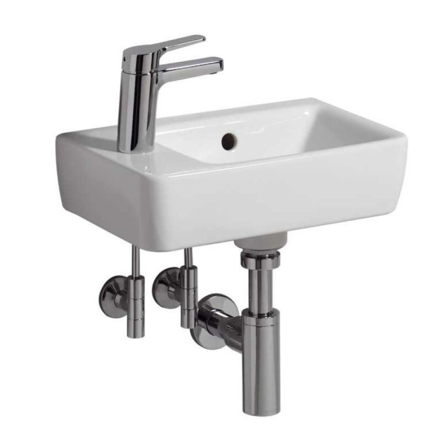 Раковина Geberit Renova Nr. 1 276240000, 40 см, керамика, чаша справа, белая