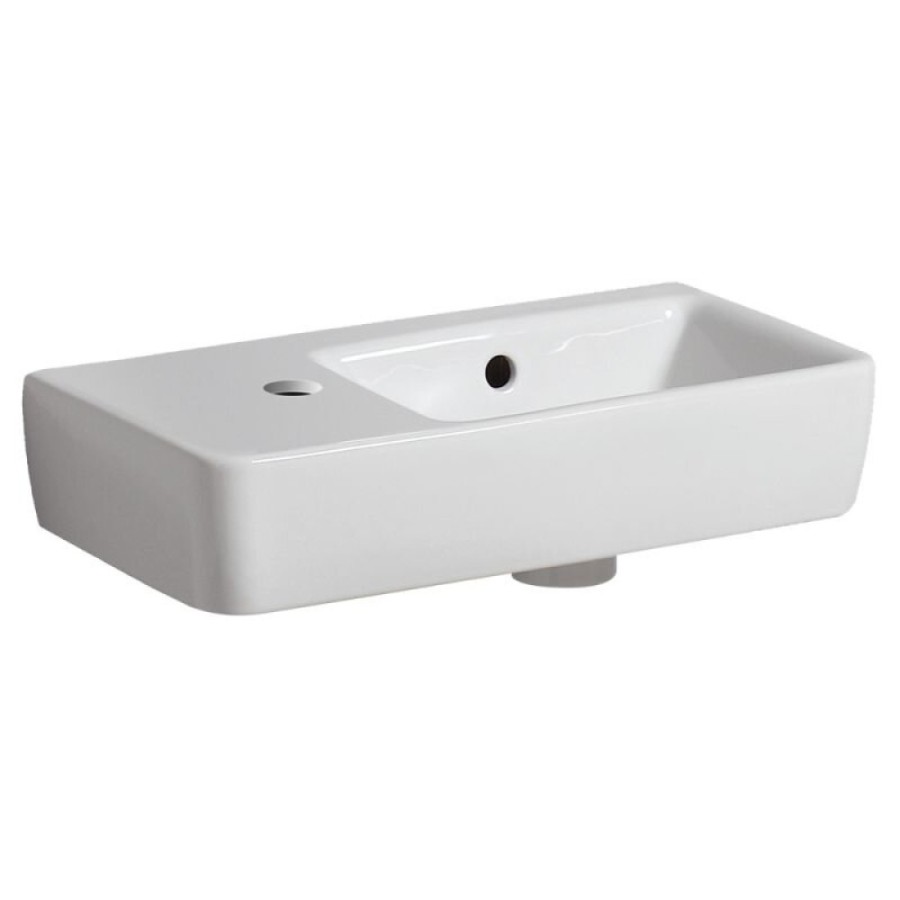 Раковина Geberit Renova Compact 276250000/276350000, 50 х 25 см, левая/правая, белая