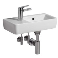 Раковина Geberit Renova Compact 276250000/276350000, 50 х 25 см, левая/правая, белая