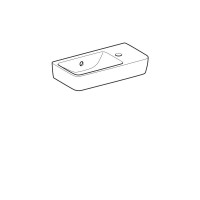 Раковина Geberit Renova Compact 276250000/276350000, 50 х 25 см, левая/правая, белая