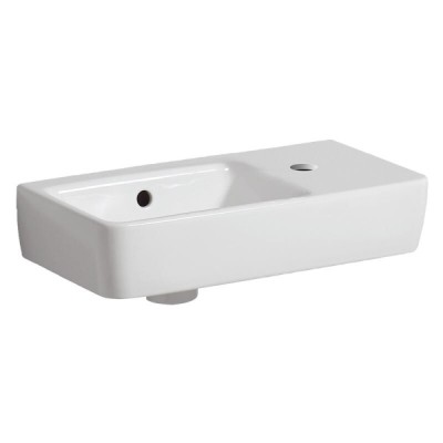 Раковина Geberit Renova Compact 276250000/276350000, 50 х 25 см, левая/правая, белая