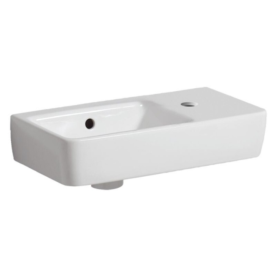 Раковина Geberit Renova Compact 276250000/276350000, 50 х 25 см, левая/правая, белая