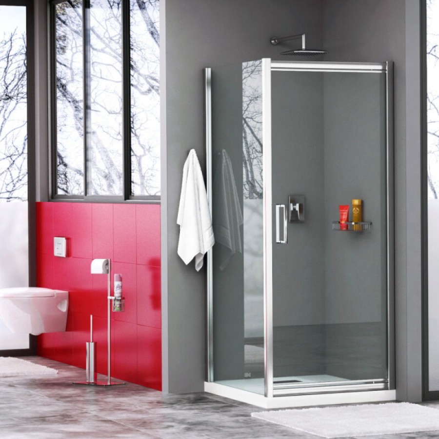 Душевой уголок WasserKRAFT Salm 27I03, 90 х 90 см, стекло прозрачное, профиль хром