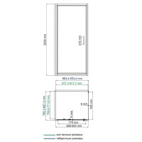 Душевой уголок WasserKRAFT Salm 27I20, 80 х 90 см, стекло прозрачное, профиль хром