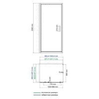 Душевой уголок WasserKRAFT Salm 27I22, 90 х 100 см, стекло прозрачное, профиль хром
