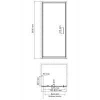 Душевая дверь WasserKRAFT 27I27, поворотно-складная, 80 х 200 см