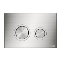 Инсталляция для унитаза WasserKraft Salm 27TLT.010.ME.BL.BN01, декоративная стеклянная панель черная, механическая кнопка смыва никель