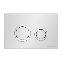 Инсталляция для унитаза WasserKraft Salm 27TLT.010.ME.BL.WH01, декоративная стеклянная панель черная, механическая кнопка смыва белая, ободки хром