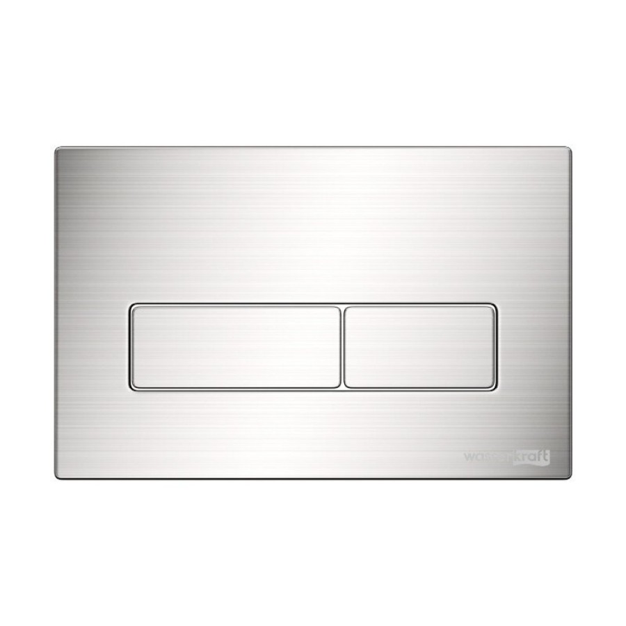 Инсталляция для унитаза WasserKraft Salm 27TLT.010.ME.BL.BN03, декоративная стеклянная панель черная, механическая кнопка смыва никель