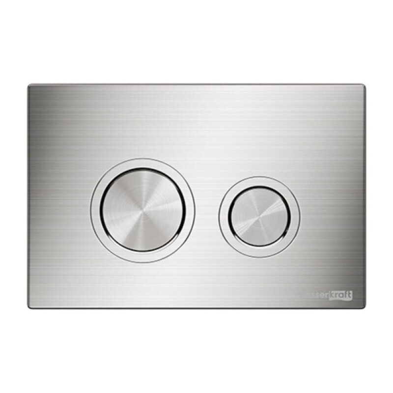 Инсталляция для унитаза WasserKraft Salm 27TLT.010.ME.WH.BN01 декоративная стеклянная панель белая, механическая кнопка смыва никель