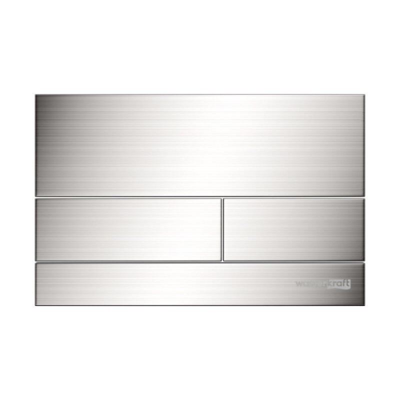 Инсталляция для унитаза WasserKraft Salm 27TLT.010.ME.WH.BN04, декоративная стеклянная панель белая, механическая кнопка смыва никель