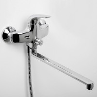 Смеситель WasserKRAFT 2802L, для ванны и душа, с душевым гарнитуром, хром