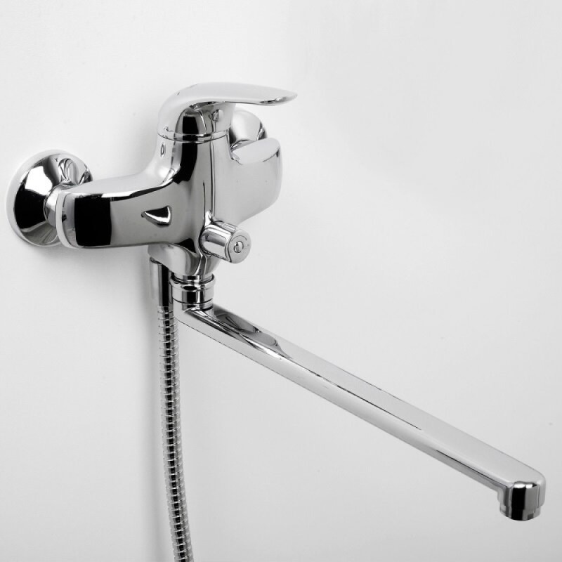 Смеситель WasserKRAFT 2802L, для ванны и душа, с душевым гарнитуром, хром
