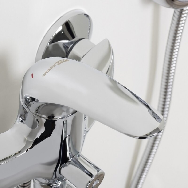 Смеситель WasserKRAFT 2802L, для ванны и душа, с душевым гарнитуром, хром