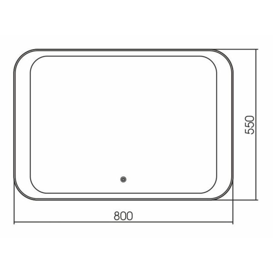 Зеркало Grossman Modern 80 x 55 см с подсветкой, сенсорный выключатель, 280550