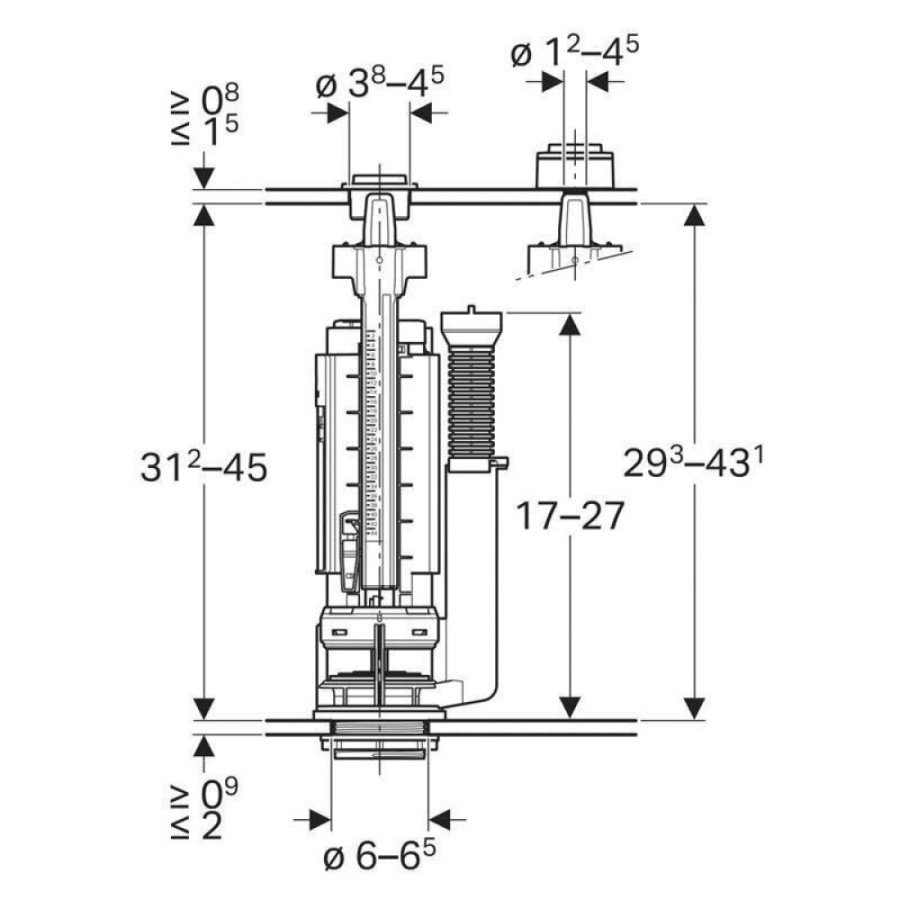 Сливной механизм Geberit Impuls Type 290 282.303.21.2