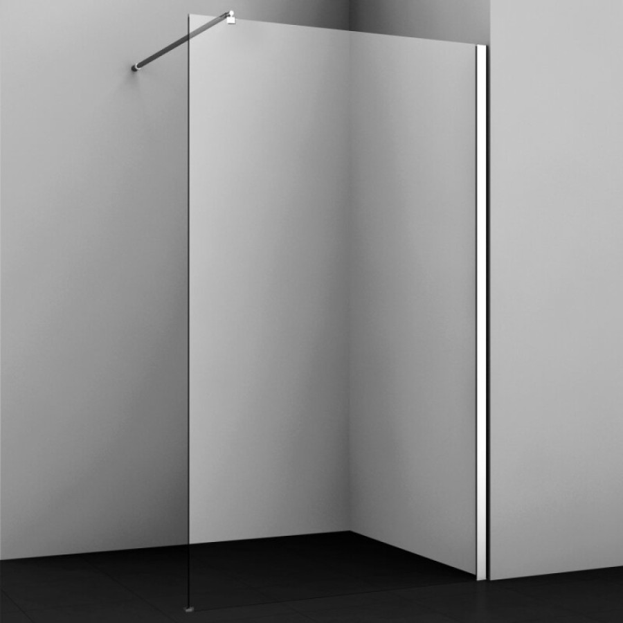 Душевая перегородка WasserKraft Rossel 28W46 28W со свободным входом, 110 см, стекло прозрачное, профиль хром
