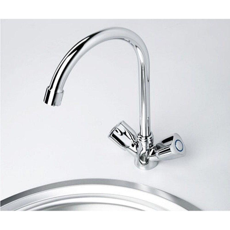 Смеситель WasserKRAFT AMPER 2907 для кухни с поворотным изливом, хром