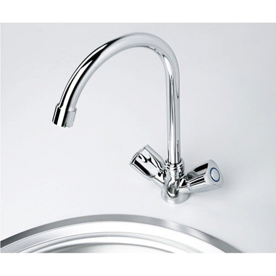 Смеситель WasserKRAFT AMPER 2907 для кухни с поворотным изливом, хром