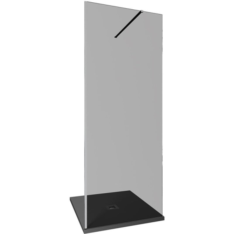Душевая стенка Allen Brau Infinity 1, Walk In, 3.21002.BA.T, 80 см, стекло тонированное, профиль серебро браш