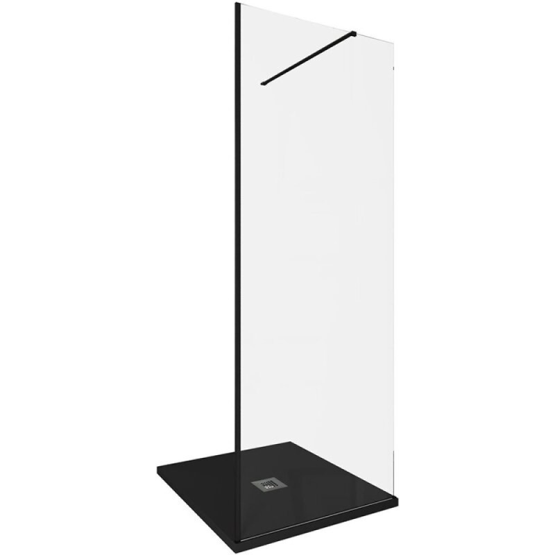 Душевая стенка Allen Brau Infinity 1, Walk In, 3.21003.BBA, 80 см, стекло прозрачное, профиль черный браш