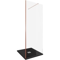 Душевая стенка Allen Brau Infinity 1, Walk In, 3.21005.60, 80 см, стекло прозрачное, профиль медь браш