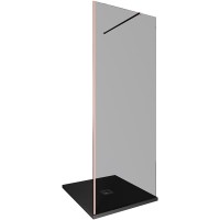 Душевая стенка Allen Brau Infinity 1, Walk In, 3.21006.60.T, 80 см, стекло тонированное, профиль медь браш