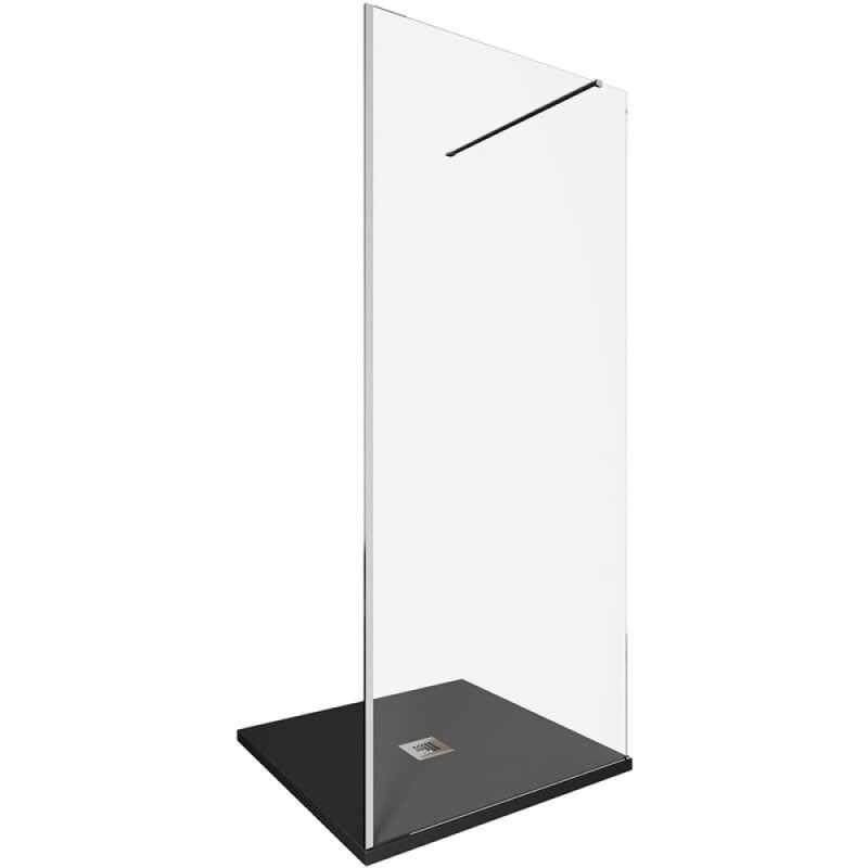 Душевая стенка Allen Brau Infinity 1, Walk In, 3.21007.BA, 90 см, стекло прозрачное, профиль серебро браш