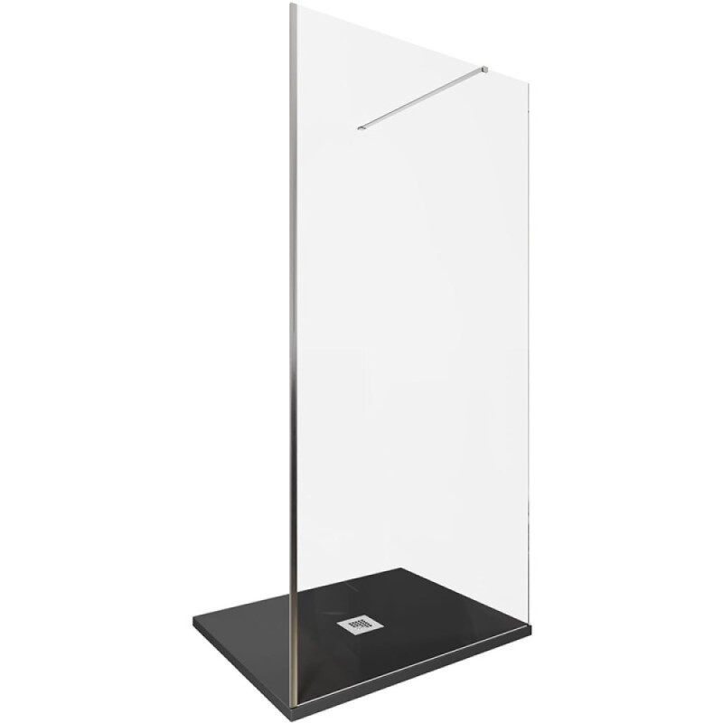Душевая стенка Allen Brau Infinity 1, Walk In, 3.21013.BA, 100 см, стекло прозрачное, профиль серебро браш