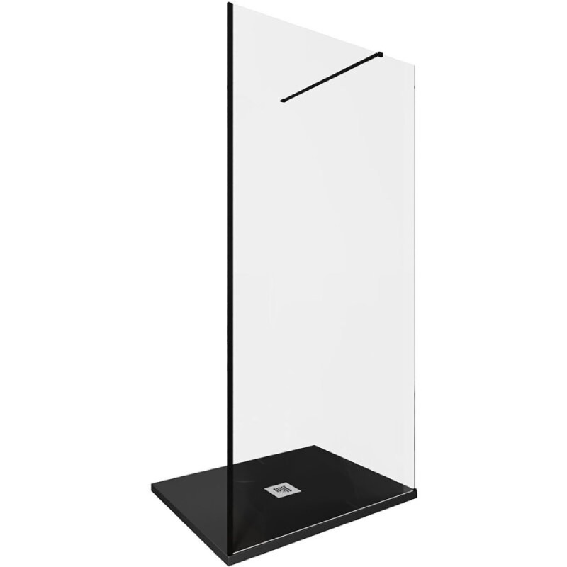 Душевая стенка Allen Brau Infinity 1, Walk In, 3.21015.BBA, 100 см, стекло прозрачное, профиль черный браш