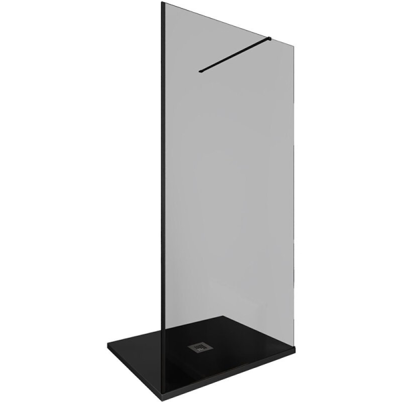 Душевая стенка Allen Brau Infinity 1, Walk In, 3.21016.BBA.T, 100 см, стекло тонированное, профиль черный браш