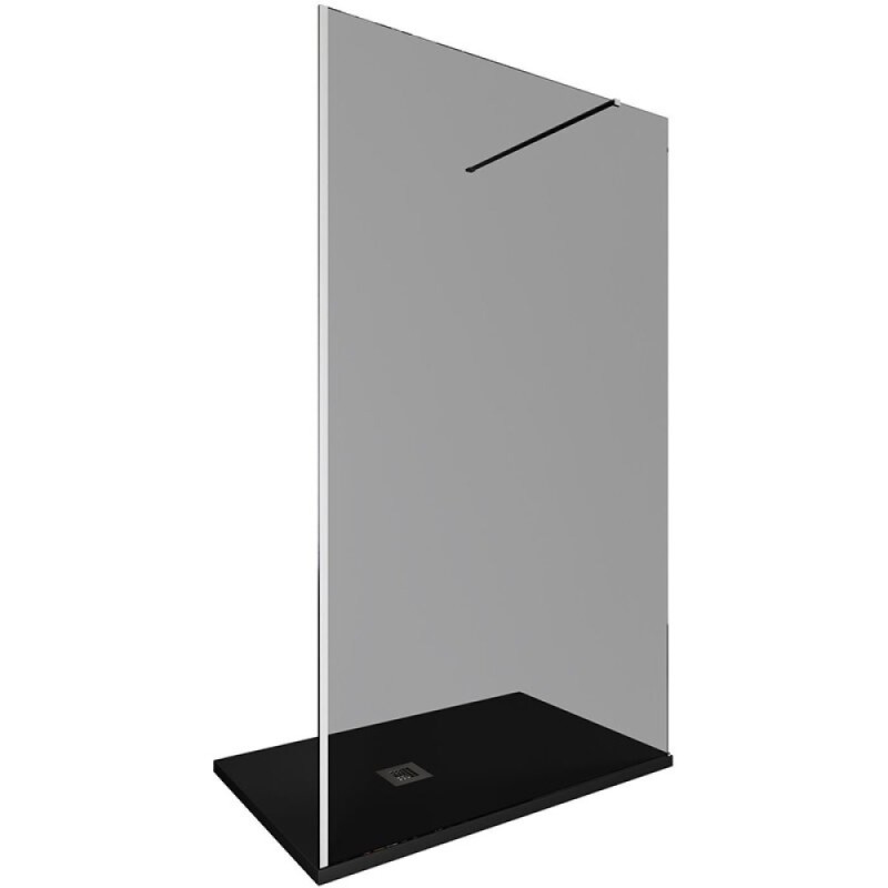 Душевая стенка Allen Brau Infinity 1, Walk In, 3.21020.BA.T, 120 см, стекло тонированное, профиль серебро браш